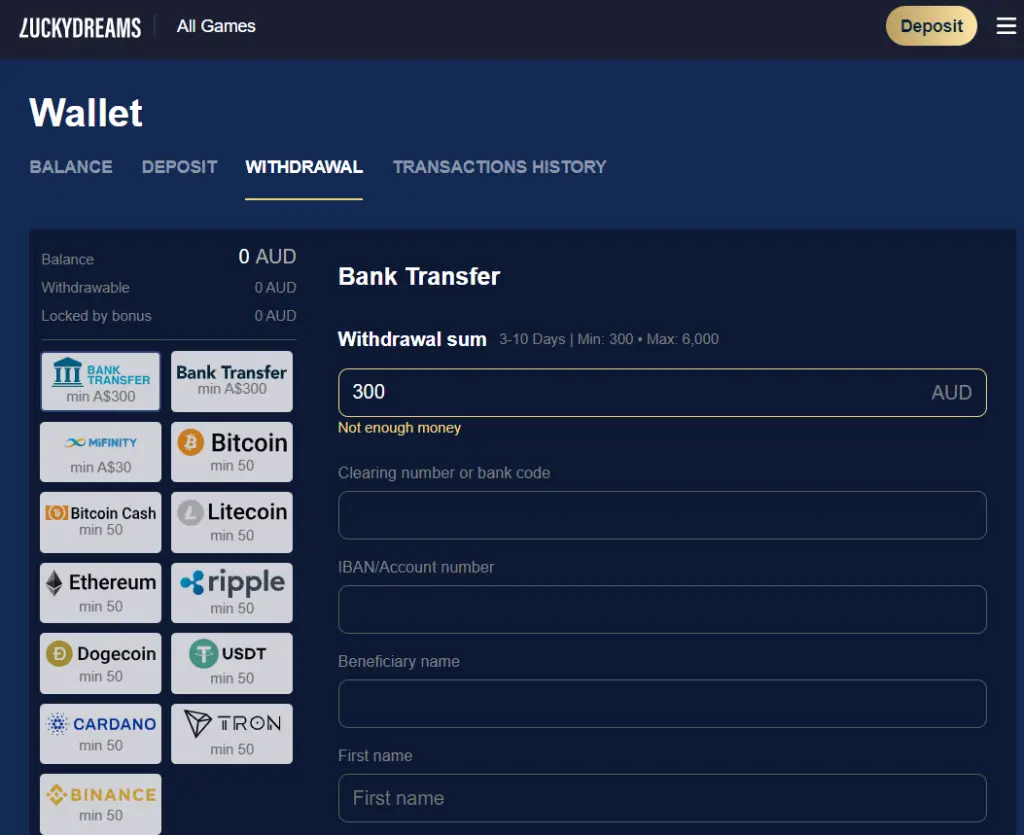 Withdrawal Form