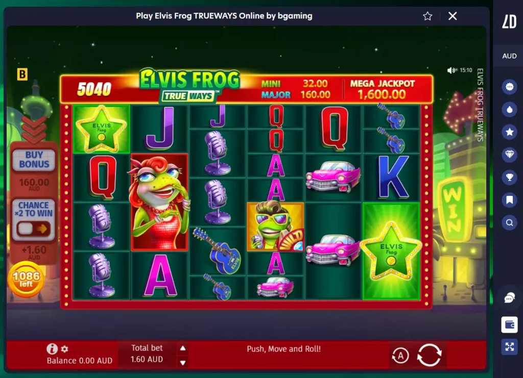 Casino Games Elvis Frog TRUEWAYS at Lucky Dreams Casino