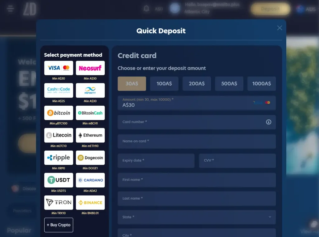 Lucky Dreams Casino Deposit