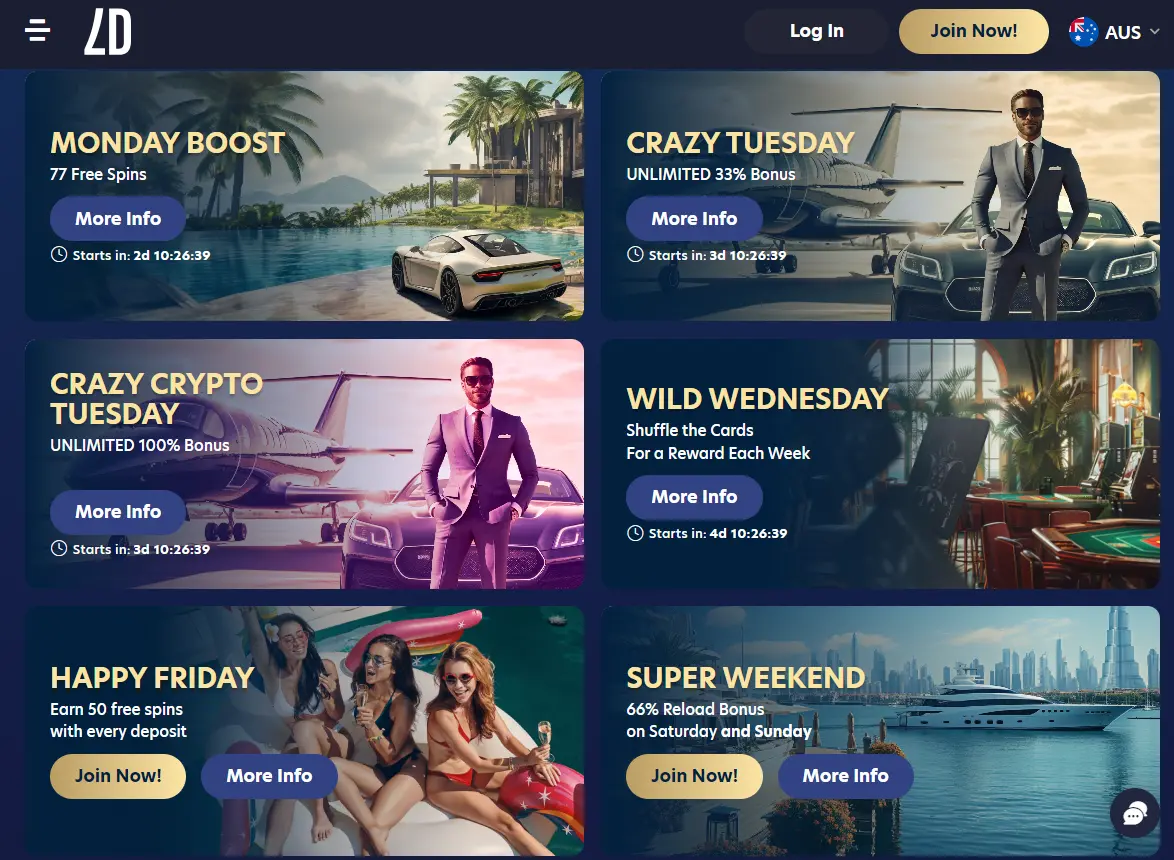 Reload Lucky Dreams Casino Bonus
